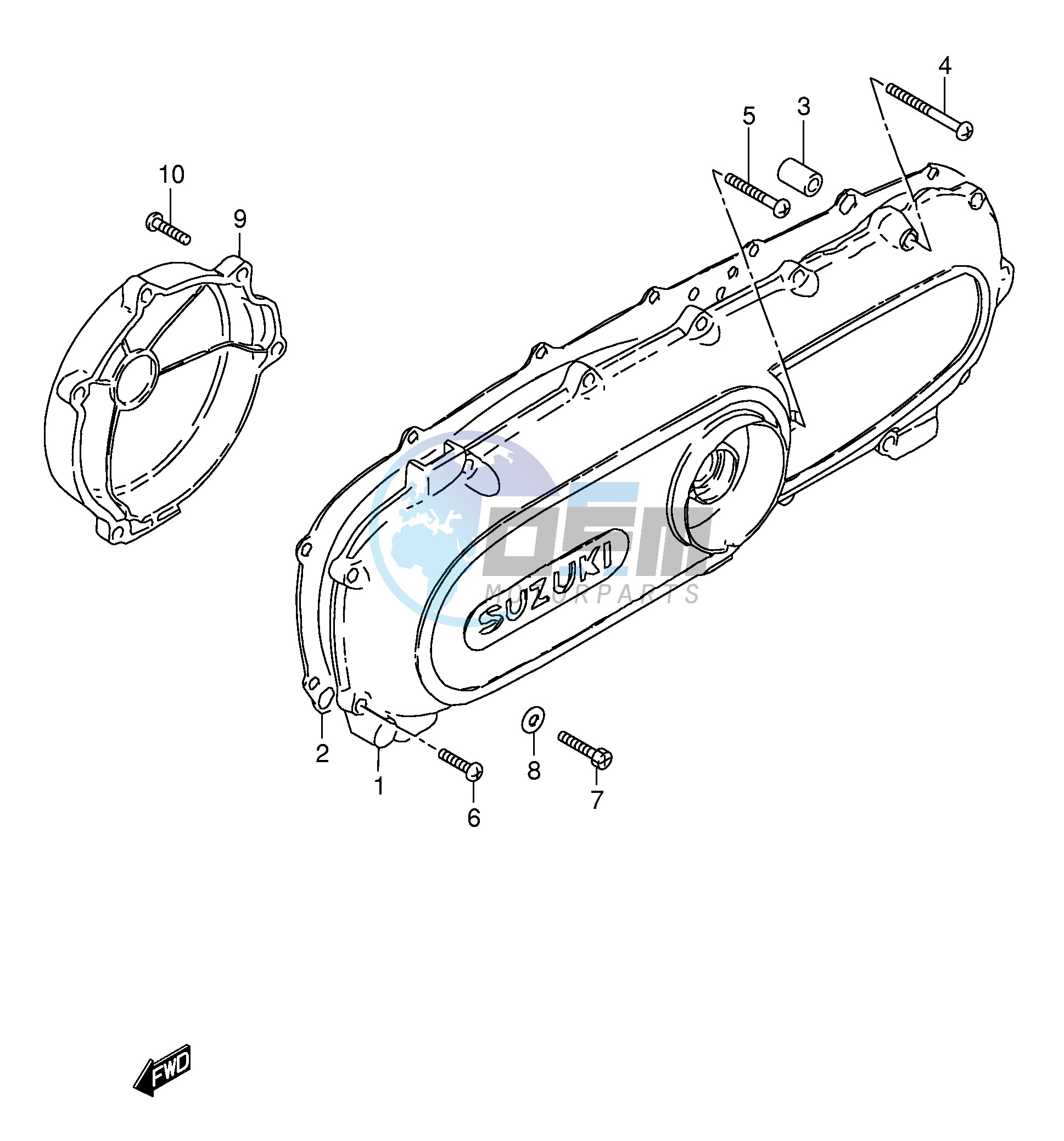 CRANKCASE COVER (E25,E26)