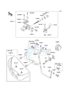 KX 125 M (M1) drawing FRONT MASTER CYLINDER