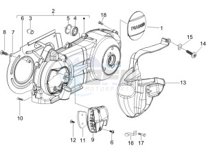 Beverly 250 ie Sport e3 drawing Crankcase cover - Crankcase cooling