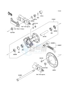 D-TRACKER 125 KLX125DEF XX (EU ME A(FRICA) drawing Rear Hub