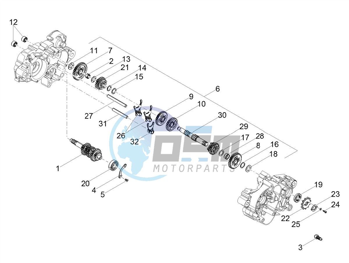 Gear box - Gear assembly