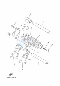 MT-07 ABS MTN690-A (B4CH) drawing SHIFT CAM & FORK