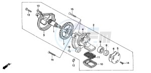 CB250 drawing OIL PUMP