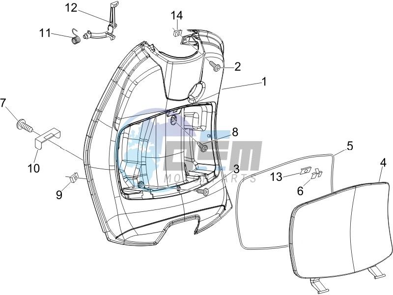 Front glovebox - Knee-guard panel