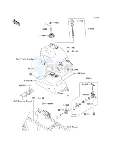 KVF 360 A [PRAIRIE 360 4X4] (A6F-A9F) A6F drawing FUEL TANK