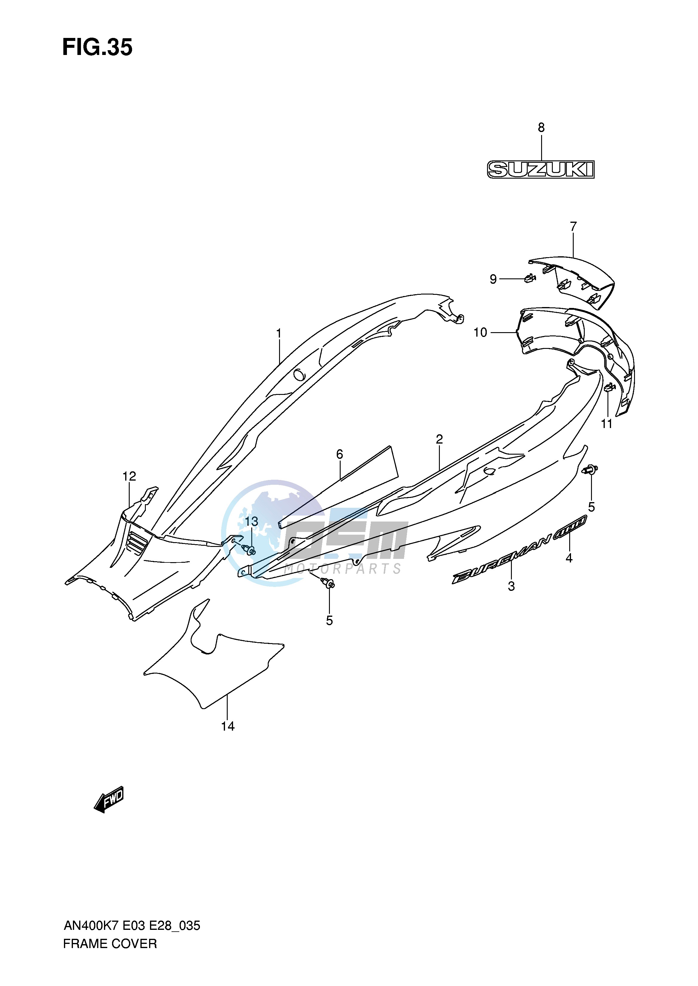 FRAME COVER (MODEL K7 K8)