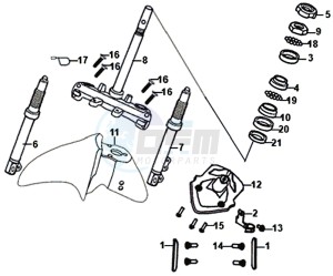 JET 14 125/XB1 (XC12WW-EU) (E4) (L7-M0) drawing FRONT FORK / FRONT FENDER / STEERING STEM