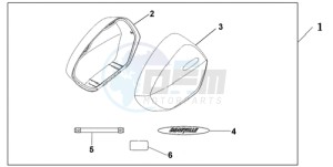 NT700VAA UK - (E / ABS MKH) drawing KIT, BIG PANNIER LID NH-138 SHASTA WHITE