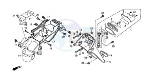 SH100 SCOOPY drawing REAR FENDER/TAILLIGHT