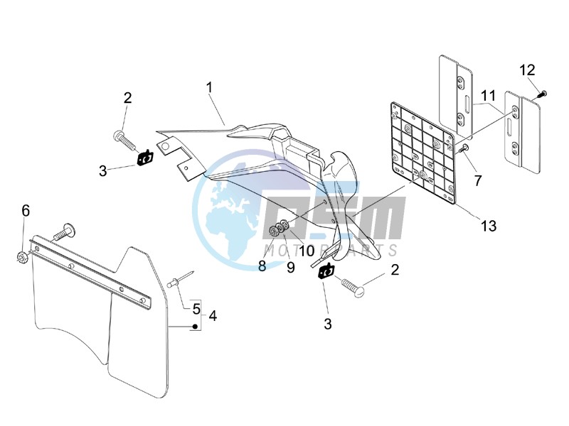 Rear cover - Splash guard