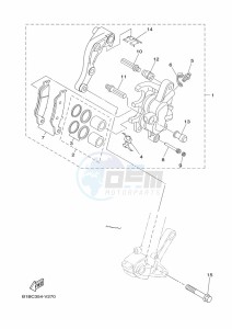 YZ250X (BF1M) drawing FRONT BRAKE CALIPER