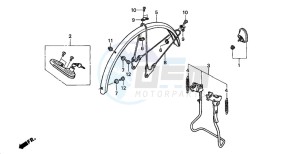 PAC16A1 RACOON drawing RR. FENDER/MAIN STAND