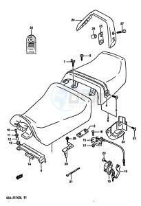 GSX-R1100 (K-L) drawing SEAT (MODEL L)