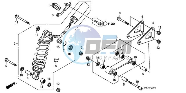 REAR CUSHION (CBR600RA)