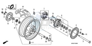 CBR600RRA Australia - (U) drawing REAR WHEEL