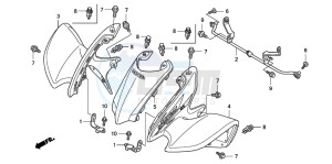 TRX90EX SPORTRAX90 drawing FRONT FENDER