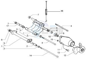 Liberty 125 la poste drawing Swinging arm