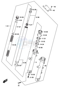 DL250 drawing FRONT FORK DAMPER