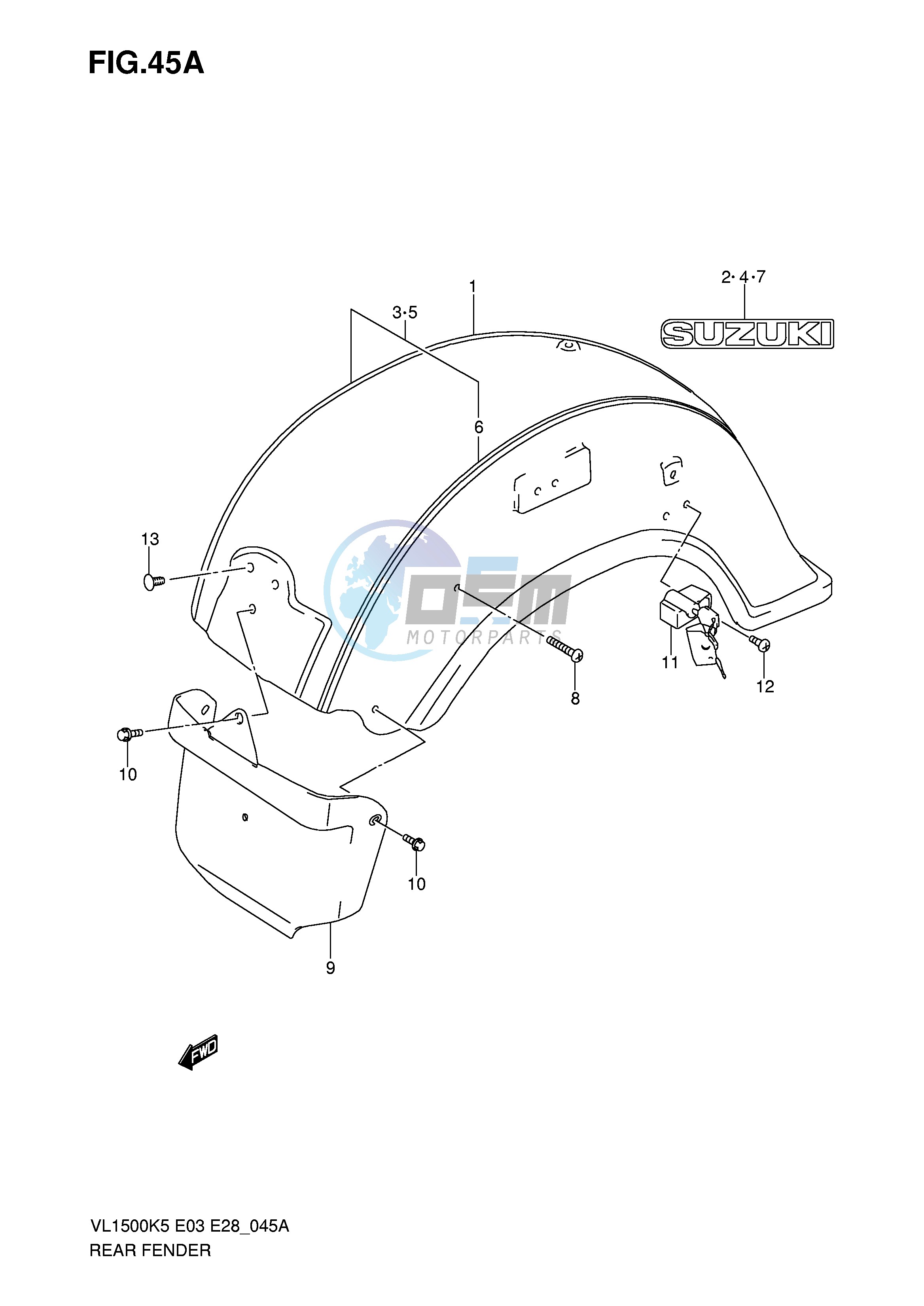 REAR FENDER (MODEL K7)