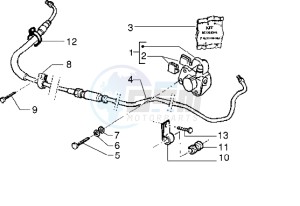 NRG 50 Extreme ZAPC220-210 drawing Rear brake caliper (Vehicle with rear hub brake)