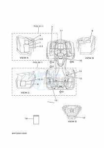 YFM700FWAD YFM70GPLK (B4F3) drawing EMBLEM & LABEL 1