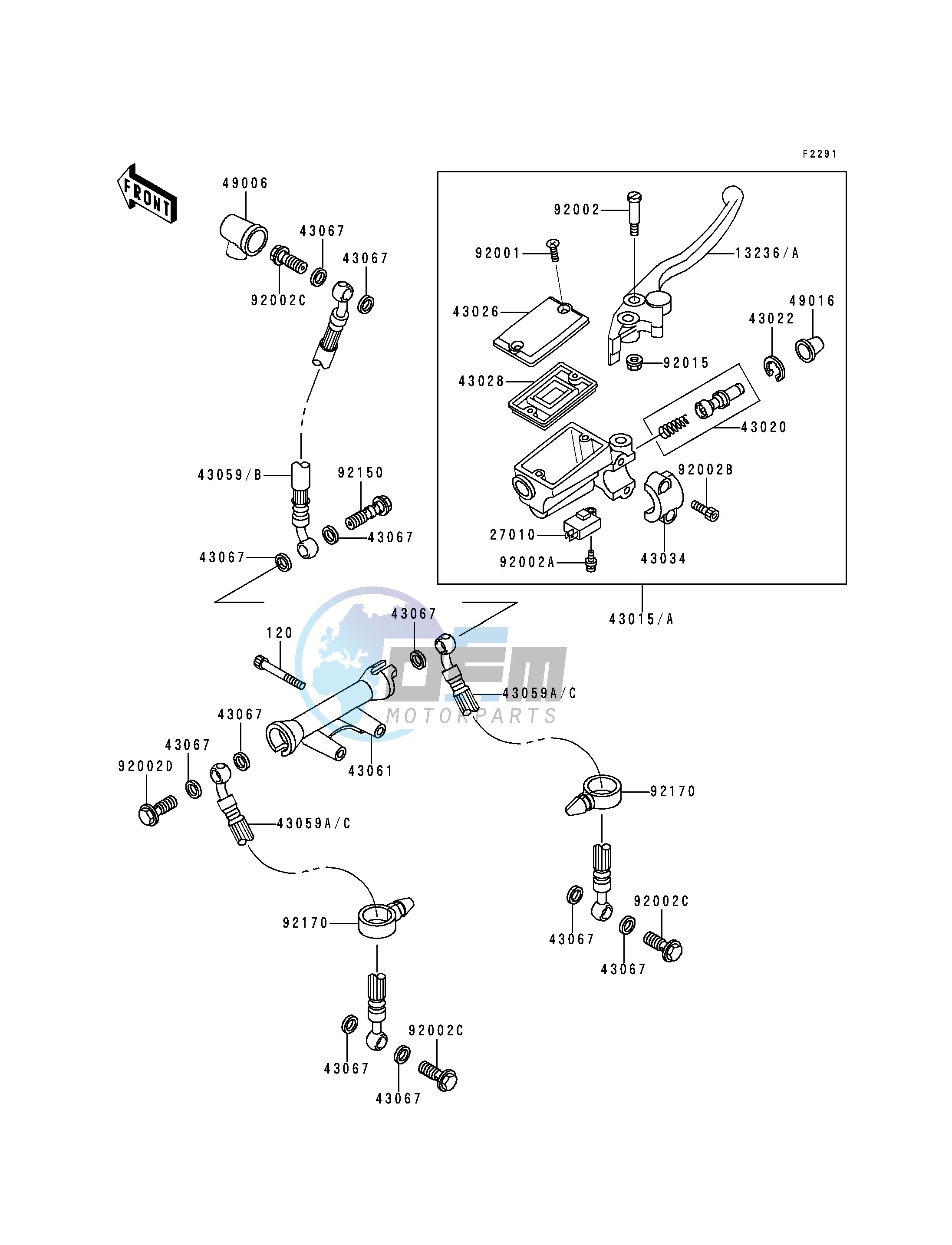 FRONT MASTER CYLINDER-- ZR550-B1_B2- -