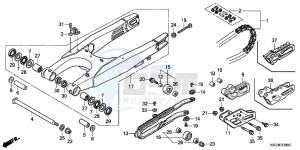 CRF250XC drawing SWINGARM