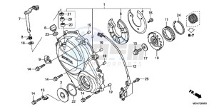 CBR600FAB CBR600F ABS E drawing RIGHT CRANKCASE COVER