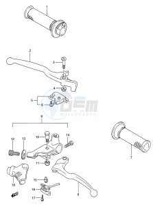 GS500E (E28) drawing HANDLE LEVER (MODEL K)