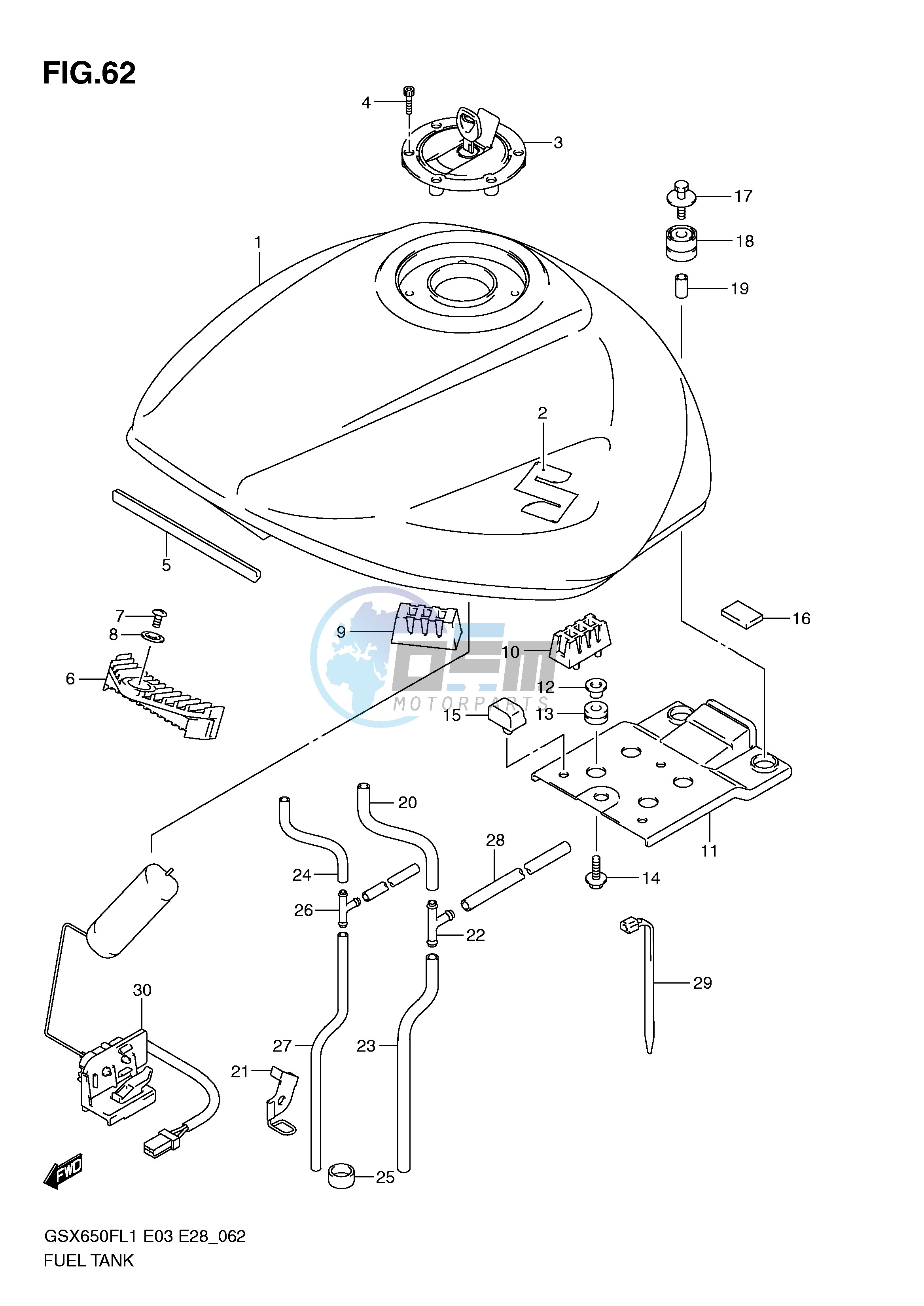 FUEL TANK (GSX650FL1 E28)