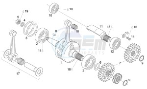 RX 125 (eng. 122cc) drawing Crankshaft - Balance shaft