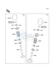 KX250F KX250T6F EU drawing Valve(s)