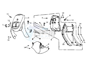 JUNGLE - 50 cc drawing FRONT SHIELD