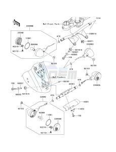 VN 2000 F [VULCAN 2000 CLASSIC LT] (6F-7F) F6F drawing TURN SIGNALS