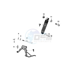 FIGHT 3 A drawing REAR SHOCK AND STAND