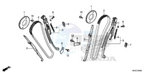 VT750C2SE Shadow - VT750C2S-E UK - (E) drawing CAM CHAIN