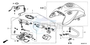 CBF1000FC CBF1000F E drawing FUEL PUMP