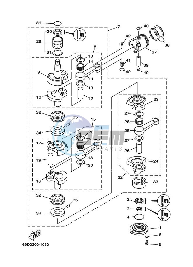 CRANKSHAFT--PISTON