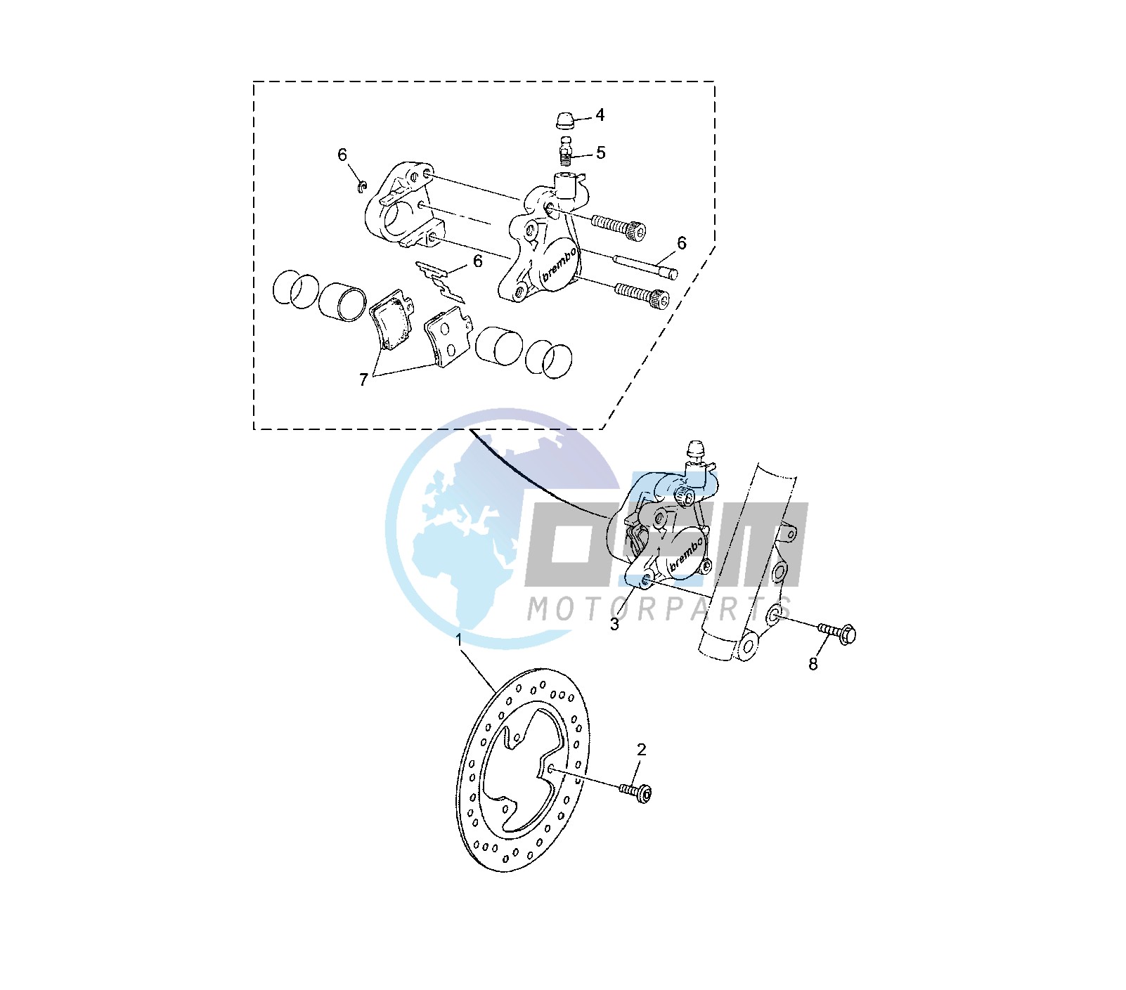 FRONT BRAKE CALIPER 4R-D1-7-D-K