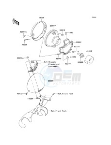 VN 2000 E [VULCAN 2000 CLASSIC] (6F-7F) E7F drawing HEADLIGHT-- S- -