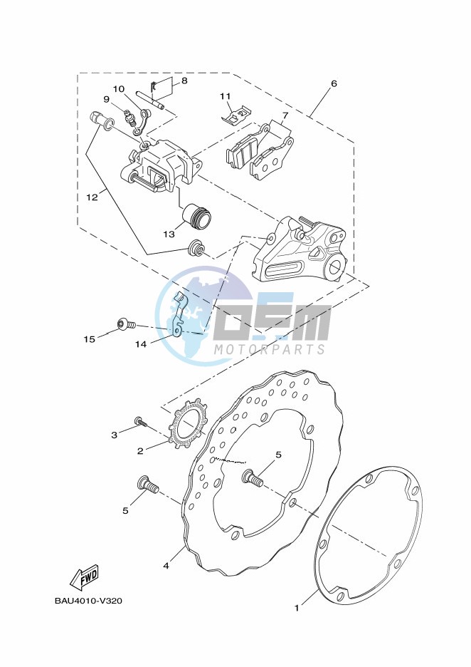 REAR BRAKE CALIPER