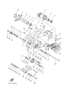 YFZ450R YFZ450RSSE YFZ450R SPECIAL EDITION (1TDA) drawing REAR ARM