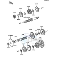 KX 125 G [KX125] (G1) [KX125] drawing TRANSMISSION