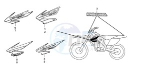 CRF250X drawing MARK (CRF250X4/5/6/7)