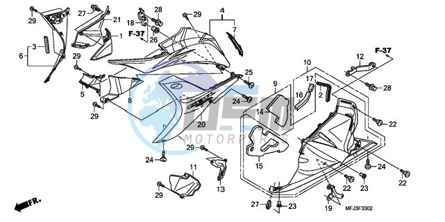 LOWER COWL (L.) (CBR600RR9,A/RA9,A)