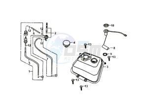 FIDDLE II 125 drawing FUEL TANK - FUEL CUT