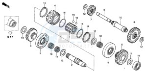 TRX680FA drawing REVERSE GEAR