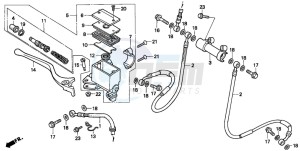 TRX200D FOURTRAX drawing FR. BRAKE MASTER CYLINDER