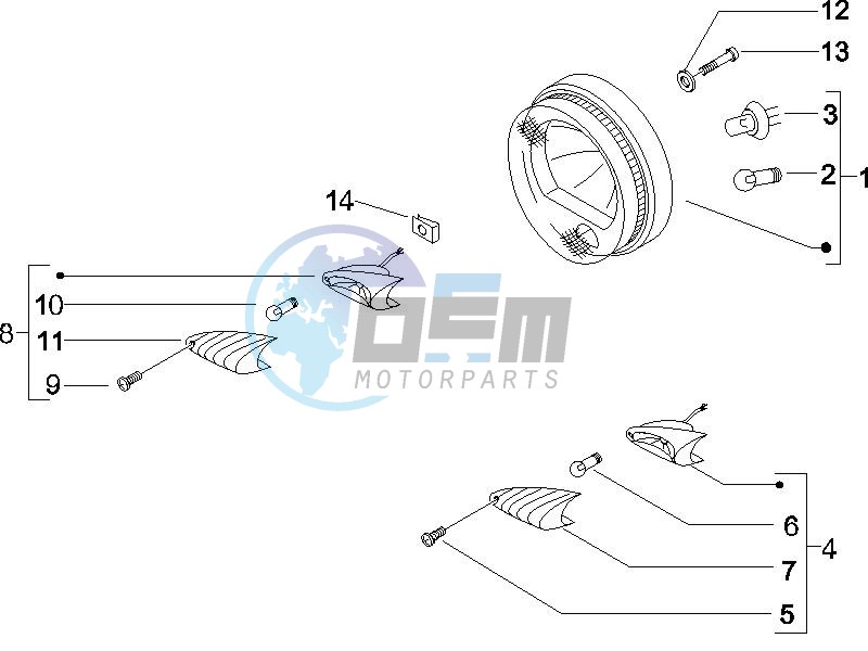 Head lamp - Turn signal lamps