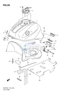 SV650S (E2) drawing FUEL TANK (SV650SUL1 E24)